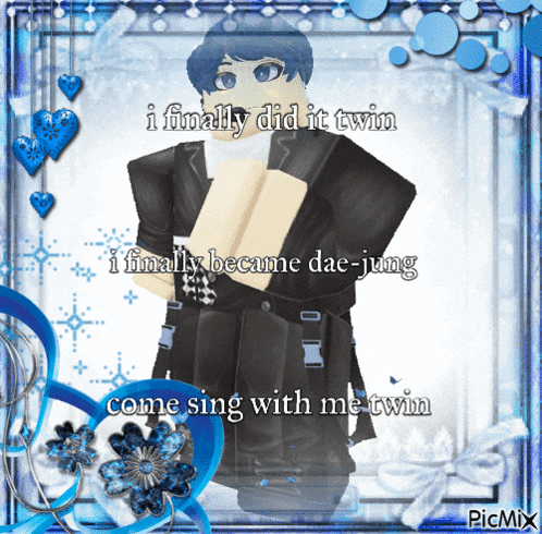 a picture of a boy with the words i finally did it twin on it