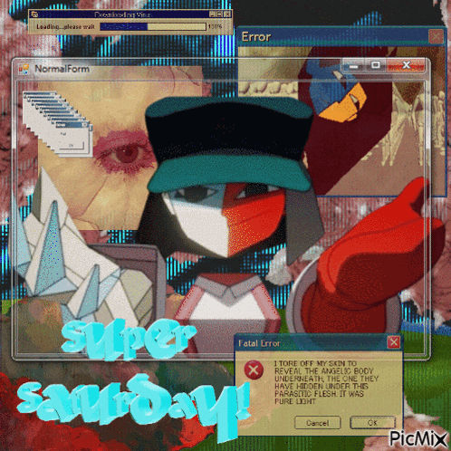 a computer screen with the words super saturday in blue letters