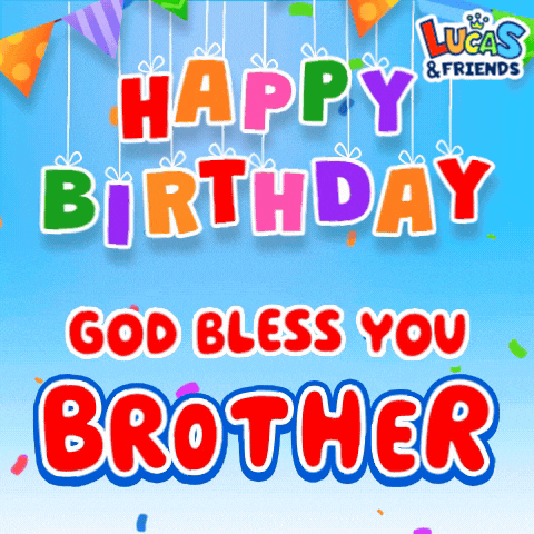 a colorful birthday card for lucas & friends