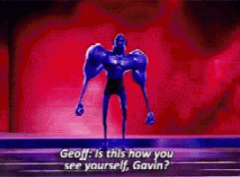 a cartoon character is asking geoff how you see yourself