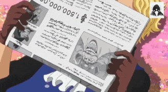 a person is holding a newspaper that says 1,500 000