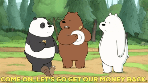 We Bare Bears Grizzly Bear GIF - We Bare Bears Grizzly Bear Money Back GIFs