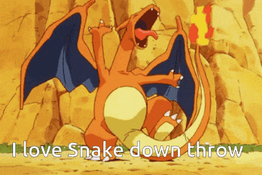 a cartoon of a dragon with the words " i love snake down throw "