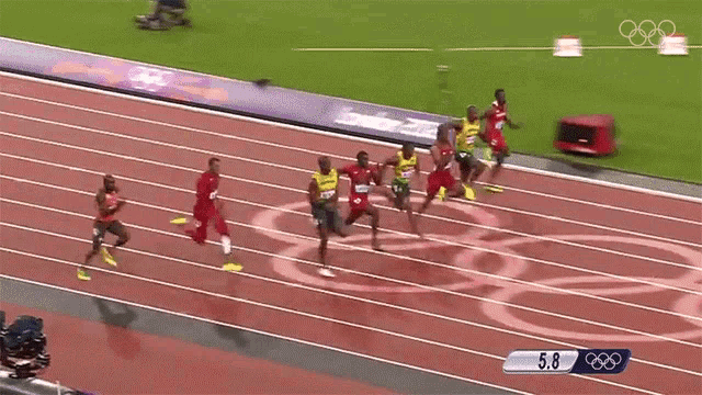 Race Usain Bolt GIF - Race Usain Bolt International Olympic Committee250days GIFs