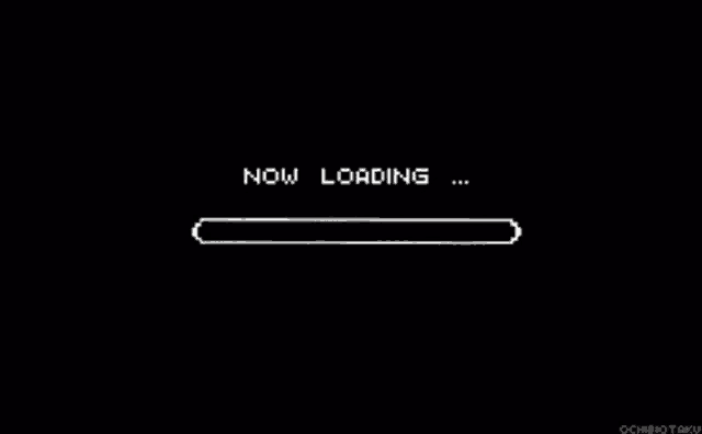 it looks like a loading bar that is moving in the dark .