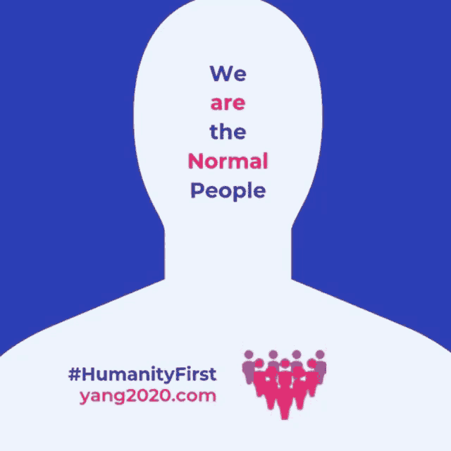 a silhouette of a person with the words we are the normal people