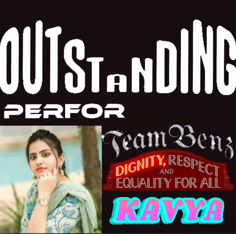 a poster for outstanding perform team benz dignity respect and equality for all