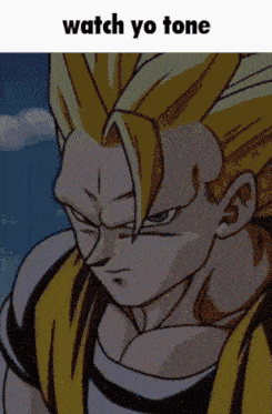 a picture of a cartoon character with the words watch yo tone below it