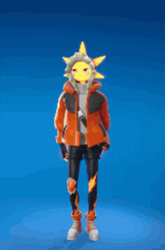 a person with a sun on their head