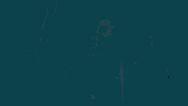 a computer generated image of a person in a blue and red background