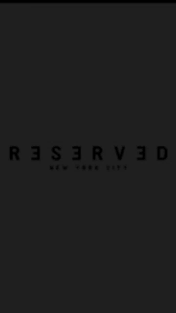 a black background with the word reserved in white letters