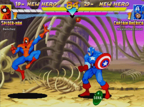 Marvel Superheroes Capcom GIF - Marvel Superheroes Capcom Spiderman GIFs
