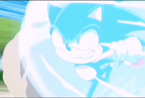 sonic the hedgehog is a cartoon character from the video game sonic the hedgehog and is flying through the air .