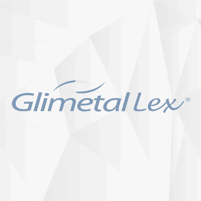 a logo for glimetal lex is displayed on a white background