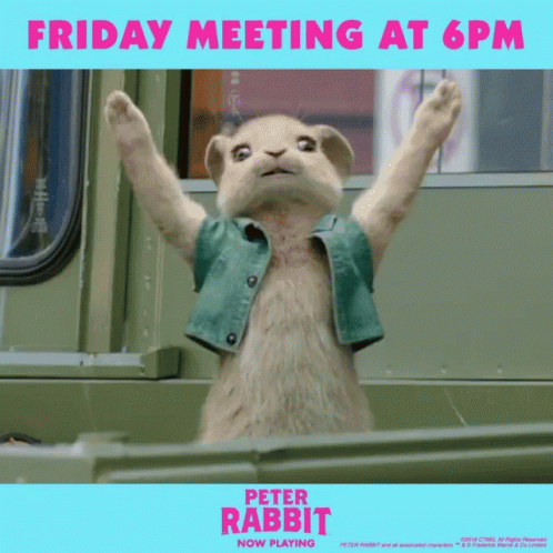 Peter Rabbit Friday GIF - Peter Rabbit Friday Friday Meeting GIFs
