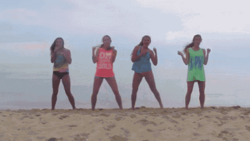 Love This  GIF - Beach Friends Dance GIFs