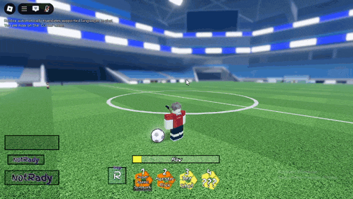 a soccer game is being played on a computer and the player is kicking a soccer ball