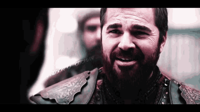 a man with a beard and the words " grandson of ottoman " on the bottom