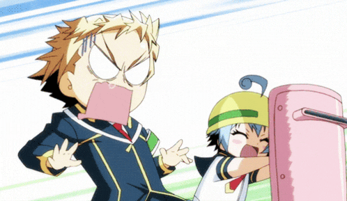 a boy and a girl are standing next to each other and the girl has a yellow helmet on