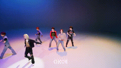 a group of people are dancing on a stage and the word choon is on the bottom of the screen