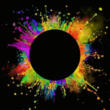 a colorful background with the letters j and g glowing
