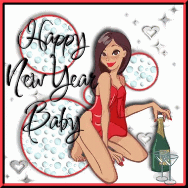 Happy New Year Baby Sexy New Year GIF - Happy New Year Baby Sexy New Year Bubbles GIFs