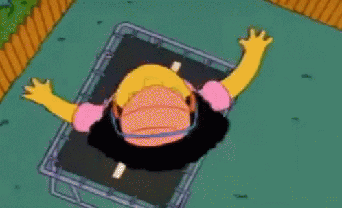 Otto Trampoline GIF - Otto Trampoline The Simpsons GIFs