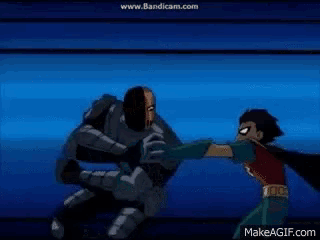 a cartoon of a man carrying another man in his arms