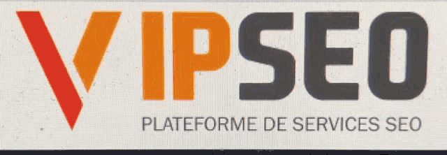 a sign that says vipseo on it in orange and black