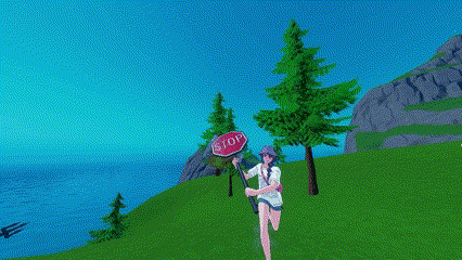 a girl is holding a stop sign in her hand