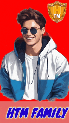 a man wearing sunglasses and a hooded jacket is featured on a poster for htm family