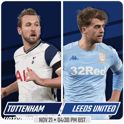 a poster for tottenham and leeds united soccer players