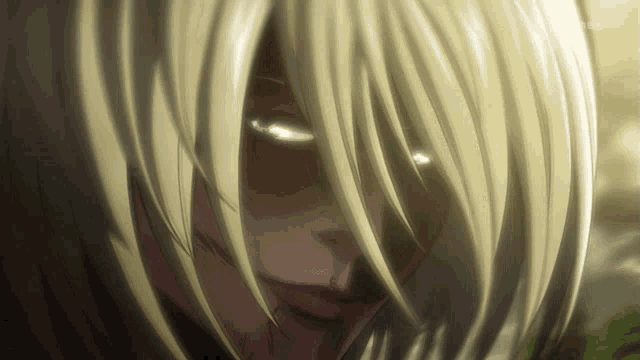 a close up of a person 's face with the letters sbs on the bottom right