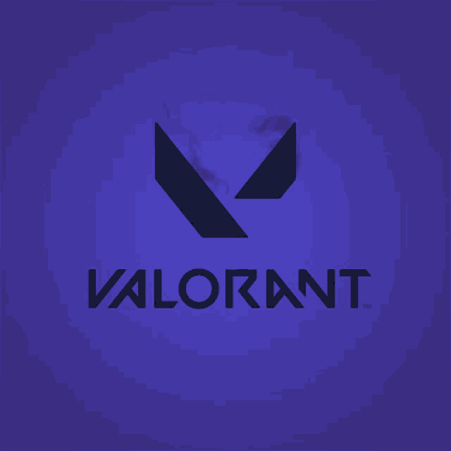 a purple background with blue and black geometric shapes and the letter v