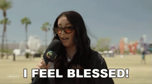I Feel Blessed Sasha Marie GIF - I Feel Blessed Sasha Marie Coachella GIFs