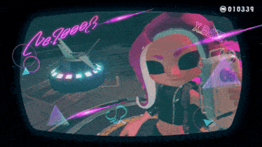 a video game screen shows a squid holding a gun and says " x days "