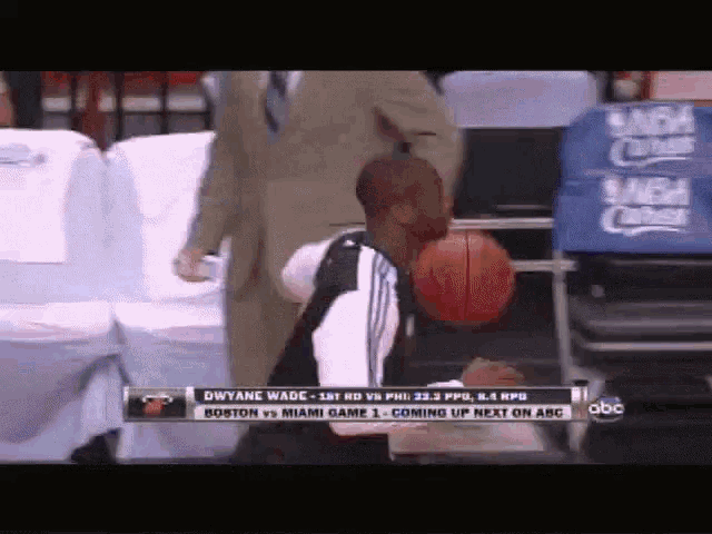 a basketball game is being shown on abc