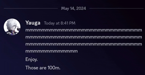 a screenshot of a message from yauga dated may 14 2024