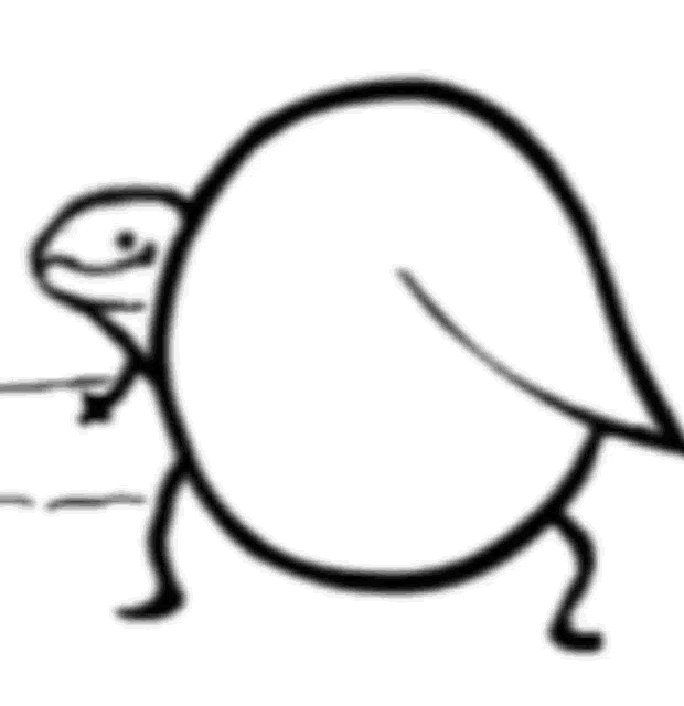 a black and white drawing of a turtle standing on its back .
