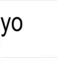 a white background with the word yo written in black on it .
