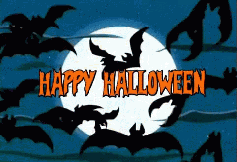 Happy Halloween Bats GIF - Happy Halloween Bats Moon GIFs