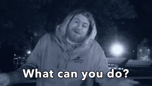 a man in a hoodie says what can you do