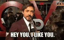 I Like You Pointing GIF - I Like You Pointing Robert Downey Jr GIFs