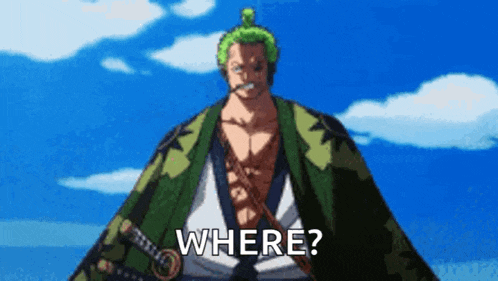 a man in a kimono is holding a sword and asking where ?