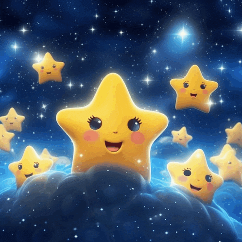 a cartoon illustration of a star with a face on it