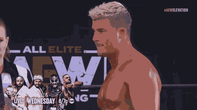 a poster for a wrestling event that is live on wednesday