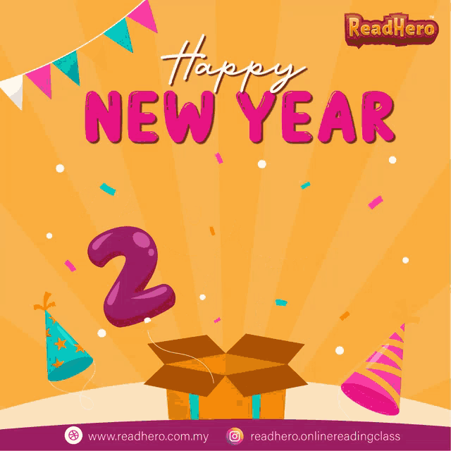a poster that says happy new year 2022 with balloons