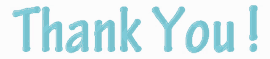 a white background with the words thank you written in blue