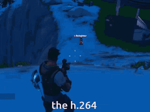 a screenshot of a video game with the h.264 written on it