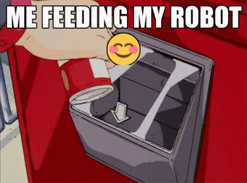 Me Feeding GIF - Me Feeding My Robot GIFs